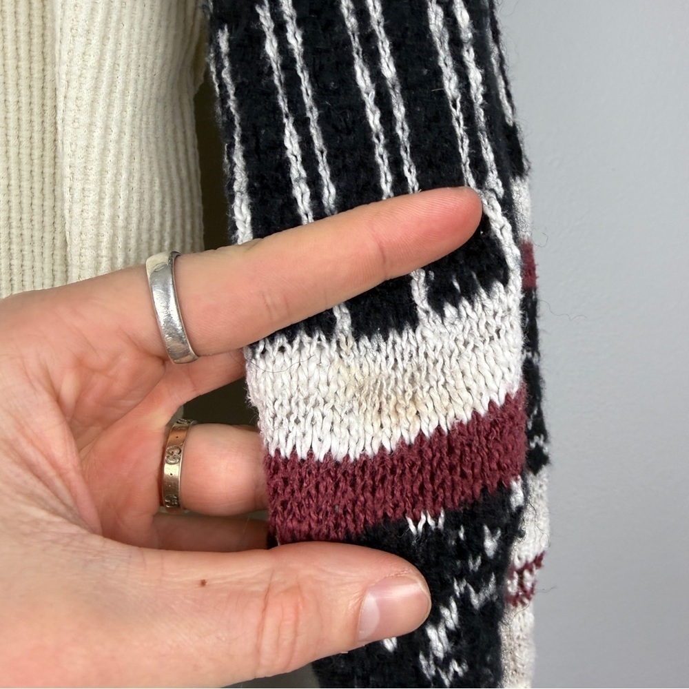 Free People Monty Swit Fair Isle Puff Sleeve Pullover Thermal Sweater - Picture 8 of 8